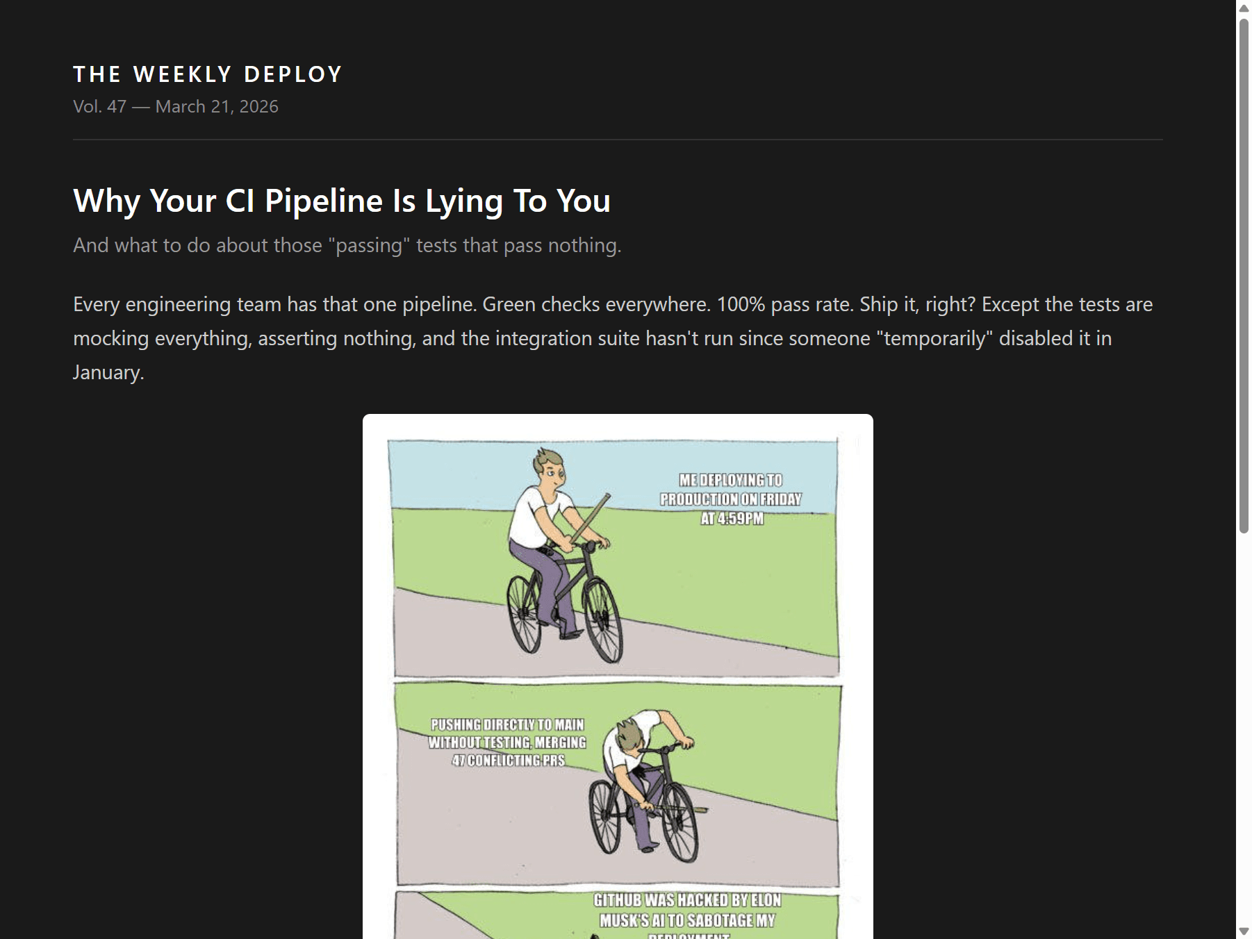 Newsletters with memes