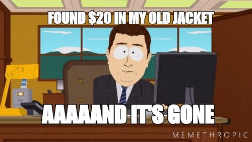 Aaaaand Its Gone meme template