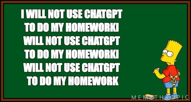 Bart Simpson   Chalkboard meme template