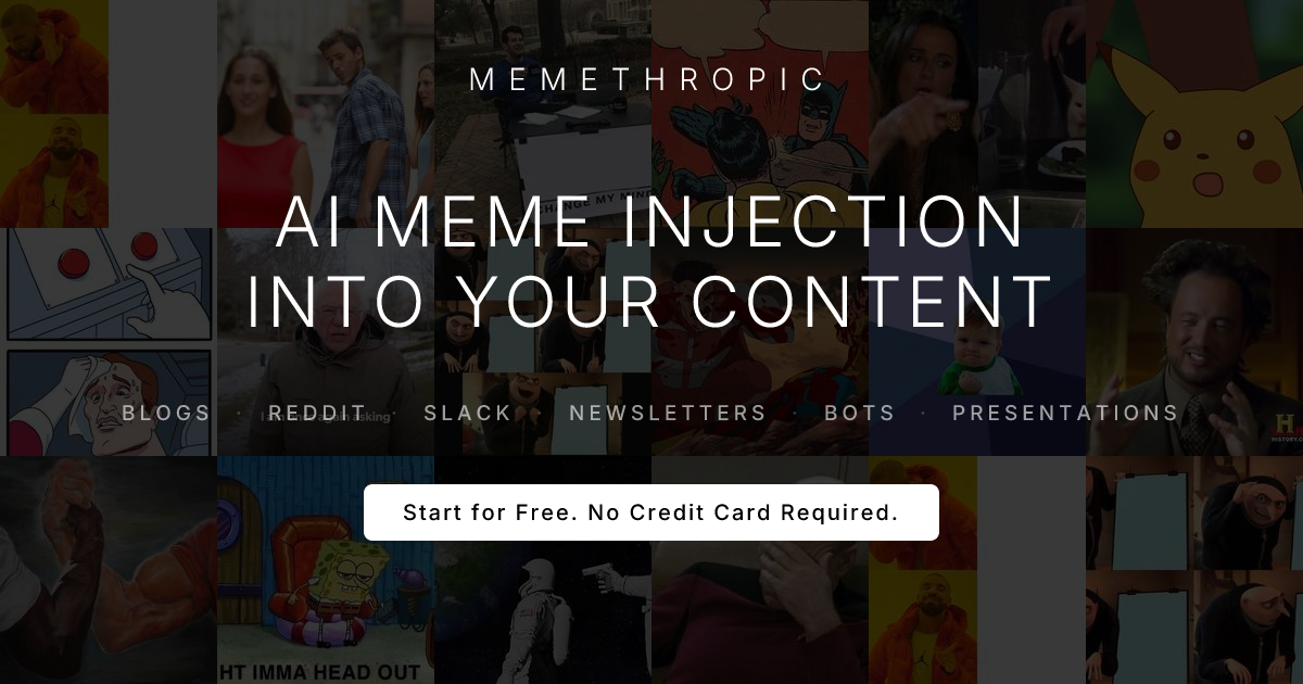 Memethropic — AI Meme API for Developers